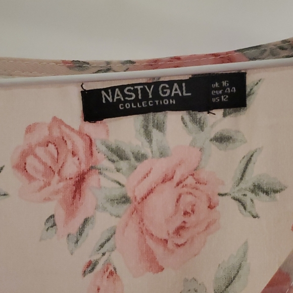 Nasty Gal Floral Dress Size 12 - Picture 3 of 4